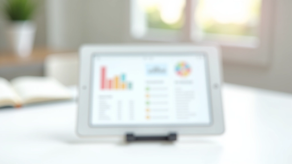 Tablet s otevřenou aplikací YNAB a finančními plány